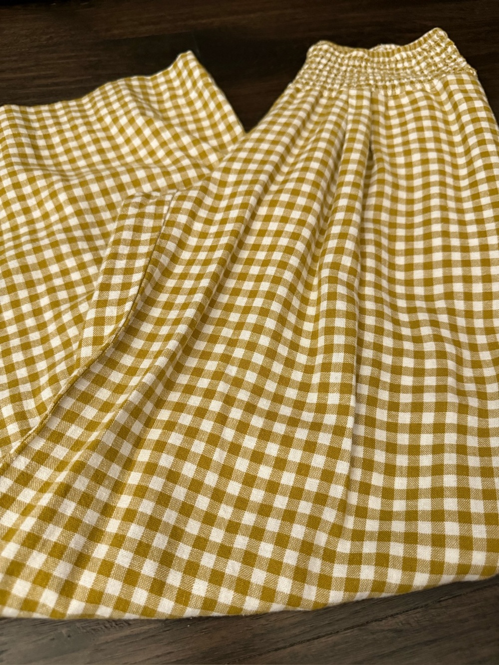 Kimchi Blue Yellow Gingham Wide-Leg Pants - Picture 6 of 13